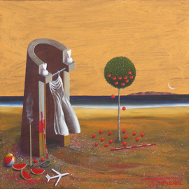 Dimitris Milionis: 'Oneric Manteia Series', 2006 Acrylic Painting, Surrealism. 