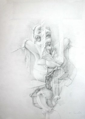Mirko Sevic: 'stillness, self potrait', 2001 Pencil Drawing, Undecided.  stillnes ...