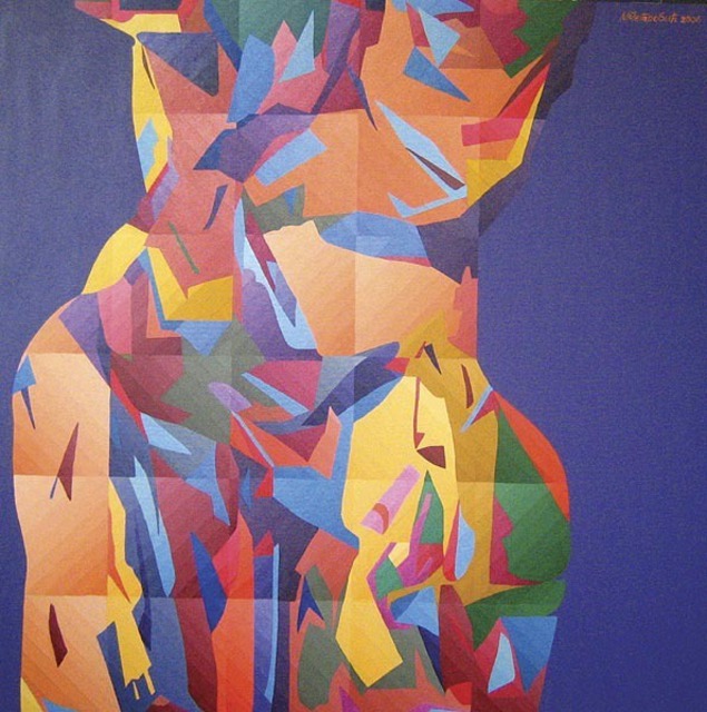 Artist Miodrag Misko Petrovic. 'Aphrodite 11' Artwork Image, Created in 2006, Original Mosaic. #art #artist