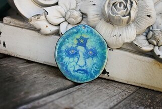 Mitchell Pluto: 'grandmother morning glory', 2022 Enameling, Magical. Flowers as visiting spirits ...