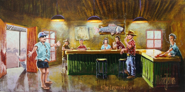 Artist Michael Jones. 'The Legends Bar' Artwork Image, Created in 2014, Original Painting Acrylic. #art #artist