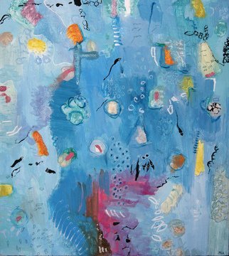 Maria Klimek: '118', 2017 Mixed Media, Abstract. Art abstrait, moderne, melange de textures...