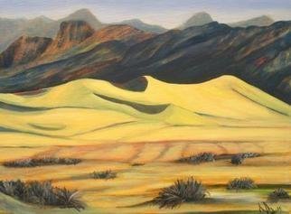 Marilia Lutz: 'Death Valley Dunes', 2011 Oil Painting, Landscape. 
