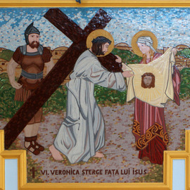 Diana  Donici Artwork Way of the Cross, 2012 Mosaic, Biblical
