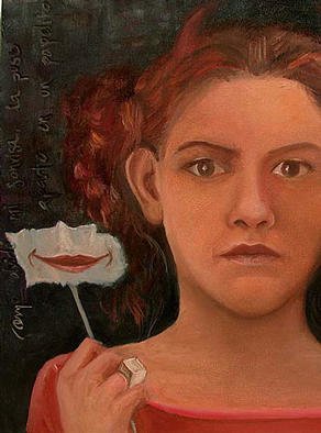 Martha Palacios: 'selfportrait', 2002 Oil Painting, Satire. 