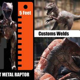 Charles Mcmurren: 'sheet metal raptor', 2019 Mixed Media Sculpture, Animals. Artist Description: This is a one of a kind Sheet Metal Raptor. You can see the thoughts and work flow of each weld as it was brought to life  ...