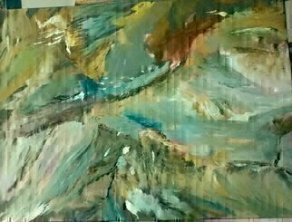 Michael Garr: 'Kamchatka 1', 2015 Oil Painting, Abstract Landscape.       From above. ...