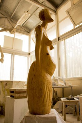 Nadine Amireh: 'untitled', 2014 Wood Sculpture, Abstract Figurative. Cypress Wood...