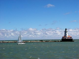 Nancy Bechtol: 'Chicago Lighthouse Navy Pier', 2005 Other Photography, Boating.  Chicago lakefront tranquility ...