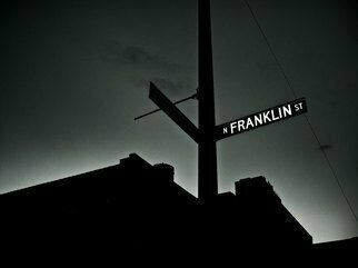 Nancy Bechtol: 'Franklin Street Chicago', 2010 Other Photography, Cityscape.    Chicago street scene. highly colorized/ painted  ...