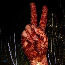 Nancy Bechtol: 'Summer Solstice Peace', 2010 Color Photograph, Peace. Artist Description: hindu, peace, solstice, summmer solstice, henna hand, ...