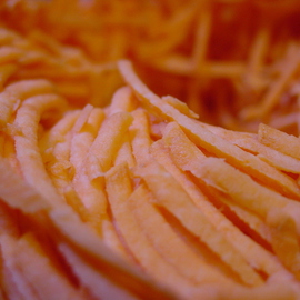 Nancy Bechtol: 'Sweet Orange and Blue 2', 2006 Other Photography, Food. Artist Description:  CU of sweet potatoes ...