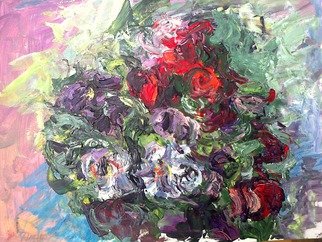 Zsuzsa Naszodi: 'Carls Bouquet ', 2013 Acrylic Painting, Floral. 
