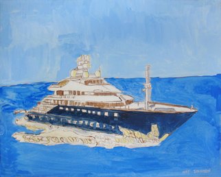 Nat Solomon: 'Nats Dreamy Luxury Boat', 2011 Mixed Media, Sailing.  Seascape, Nautical, Luxury boat ...