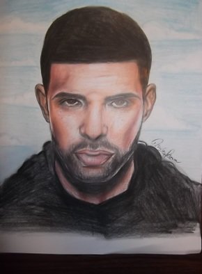 Nicole Pereira: 'Drake ', 2015 Pencil Drawing, Celebrity.         
