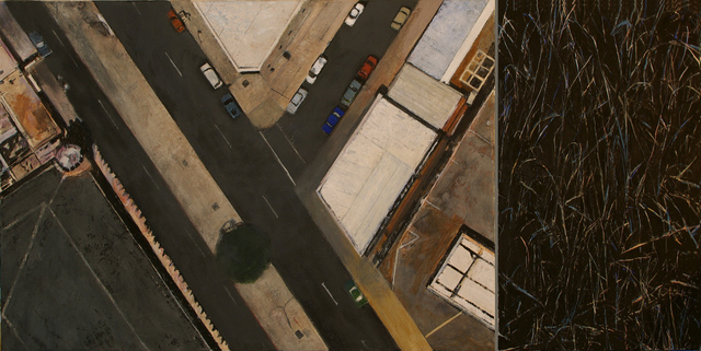 Alain Nicolet  'Street 03 11', created in 2011, Original Painting Acrylic.