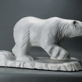 Leslie Dycke: 'Polar King', 2016 Marble Sculpture, Animals. Artist Description: Living in Canada and having seen these magnificent creatures close up, I decided to create this piece. I plan to use money from the sale of this piece to donate to organizations to preserve and protectthis remarkable species. ...