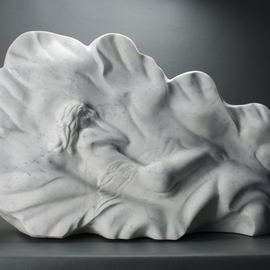 Leslie Dycke: 'Venus in Repose', 2017 Marble Sculpture, nudes. Artist Description: Inspired by the painting The Birth of Venus by Sandro Botticelli my sculpture represents the moment of creation where Venus is dreamed into existence from the void.It is my hope that viewers will feel that dreamlike state and reflect upon when and where these moments of thought ...