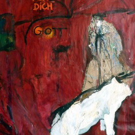 H Schlagen: 'Fick Dich Gott', 2012 Other Painting, Biblical. Artist Description:   Hiob                          ...