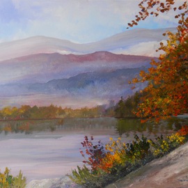 William Christopherson: 'Adirondack High Peaks Heart Lake Canoeist ', 2012 Oil Painting, Landscape. Artist Description:        Title: Adirondack Canoeist 16 x 20 x 3/ 4 stretched canvas. An original pallet knife plein aire painting from the Adirondack High Peaksl. Completed in Grumbacher oils - painting wraps around sides for effective non- framed display. Fits standard 16 x 20. USPS Priority shipping. 7 day return accepted       ...