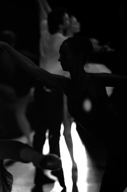 Yulia Nak: 'silhouette  russian ballet', 2016 Black and White Photograph, Dance. Dance, black white, theater...