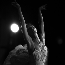 Yulia Nak: 'white swan  russian ballet', 2016 Black and White Photograph, Dance. Artist Description: Dance, black white, theater...