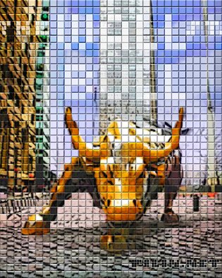 Oleg Filin: 'the wall st bull', 2017 Mixed Media Photography, Cityscape. AVAILABLE IN PRINTS only  the artwork is presented by a PREVIEW image at absolutearts. com and  available in high- quolity wall art prints at another art trading web- sites in different mediums and sizes: acrylic, aluminium, acrylic glass   from 10x20 cm through 100 cm. My additional SHOPS USA based sites ...