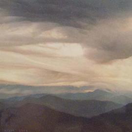 Ron Ogle: 'Clouds Over Mount Pisgah', 2001 Color Photograph, Landscape. Artist Description:       I photographed this in 2001 from from my 8th floor  [ west] window in the Flat Iron Building in downtown Asheville, North Carolina.    From there one can often see quite a vista. This is part of the panorama that was called THE VIEW THAT MADE ASHEVILLE FAMOUS. This view ...