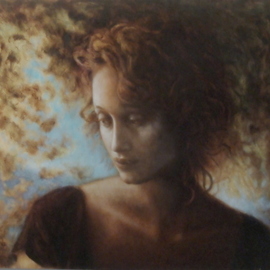 Ron Ogle: 'Morgan 1', 2012 Oil Painting, Portrait. Artist Description:  Anton Checkov: UNCLE VANYA: Sonya speaking: 
