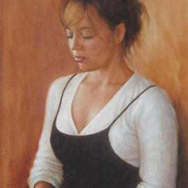 Ron Ogle: 'Stephanie', 2004 Oil Painting, Portrait. Artist Description: Stephanie is a well respected teacher of yoga. And she is nice....