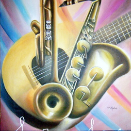 Smith Olaoluwa: 'MUSIC', 2010 Oil Painting, Music. 