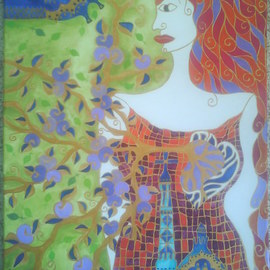 Mocanu Monica: 'woman', 2010 Acrylic Painting, Abstract Figurative. 