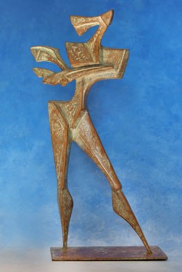 Orazio Barbagallo: 'in viaggio', 2006 Bronze Sculpture, Figurative. the steps in the long journey of life...