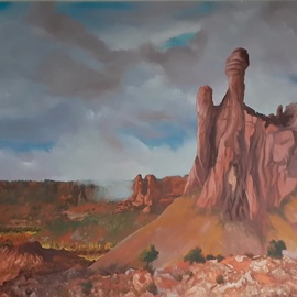 Ozzie Kajtezovic: 'life desert', 2021 Oil Painting, Landscape. Artist Description: Landscaping our everyday misery. . . ...