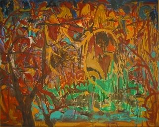 Padma Prasad: 'Landscape2', 2008 Oil Painting, Abstract Landscape.  This is a winter landscape, ready for spring. Everything is dry but not cold. ...