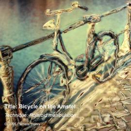 Pamela Henry: 'Bicycle on the Amstel', 1995 Polaroid Photograph, Transportation. Artist Description: Polaroid photography manipulation. Signed, archival photo lustre giclee print....