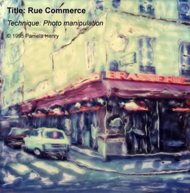 Artist Pamela Henry. 'Rue Commerce' Artwork Image, Created in 1995, Original Photography Black and White. #art #artist