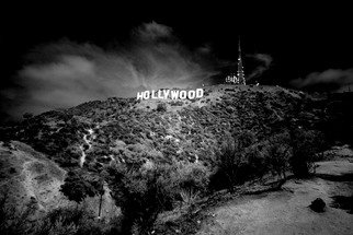 Paul Berriff: 'hollywood', 2019 Black and White Photograph, Americana. A dramatic black and white photograph of the Hollywood sign. ...