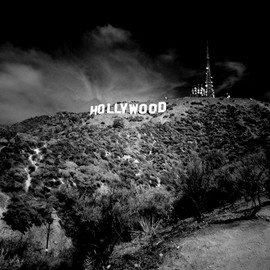Paul Berriff: 'hollywood', 2019 Black and White Photograph, Americana. Artist Description: A dramatic black and white photograph of the Hollywood sign. ...