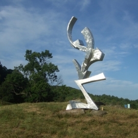 Paul Machalaba: 'Plunge II commission', 2015 Aluminum Sculpture, Abstract. Artist Description: Plunge II polished abstract welded  aluminum sculpture commission with cast look.  ...