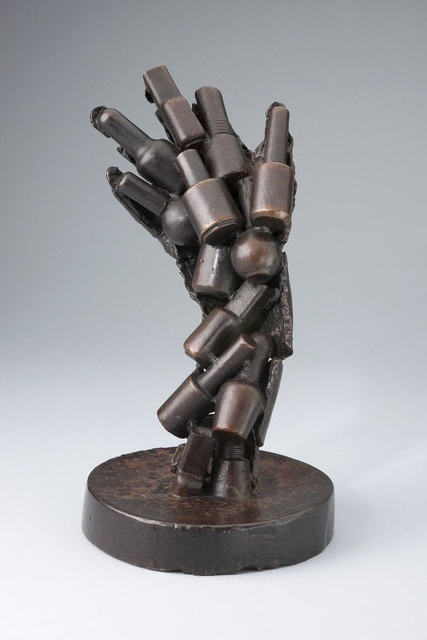 Paul Orzech  'Adhesion', created in 2000, Original Sculpture Bronze.