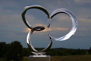 Paul Wesson: 'the track 2', 2020 Steel Sculpture, Abstract Landscape. Stainless Steel Contemporary Art Sculpture. Suitable for both indoor and outdoor display, home, office, garden, yard etc. For sale by it s creator the brilliant professor of sculpture Paul Wesson. ...