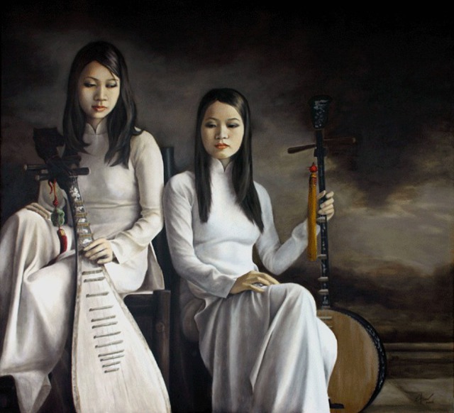Artist Chau Pham. 'Folk Songs02' Artwork Image, Created in 2006, Original Painting Oil. #art #artist