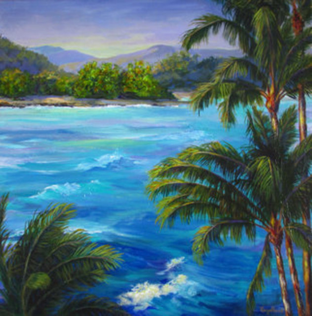 Pat Heydlauff  'Maui Waves', created in 2011, Original Painting Acrylic.