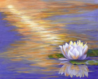 Pat Heydlauff: 'tranquil', 2016 Acrylic Painting, Spiritual. Tranquil with its beautiful color reflective lotus flower is the profound and powerful life- force energy that brings everything into existence and it is the alignment that allows all of us to bloom and be tranquil or at peace....