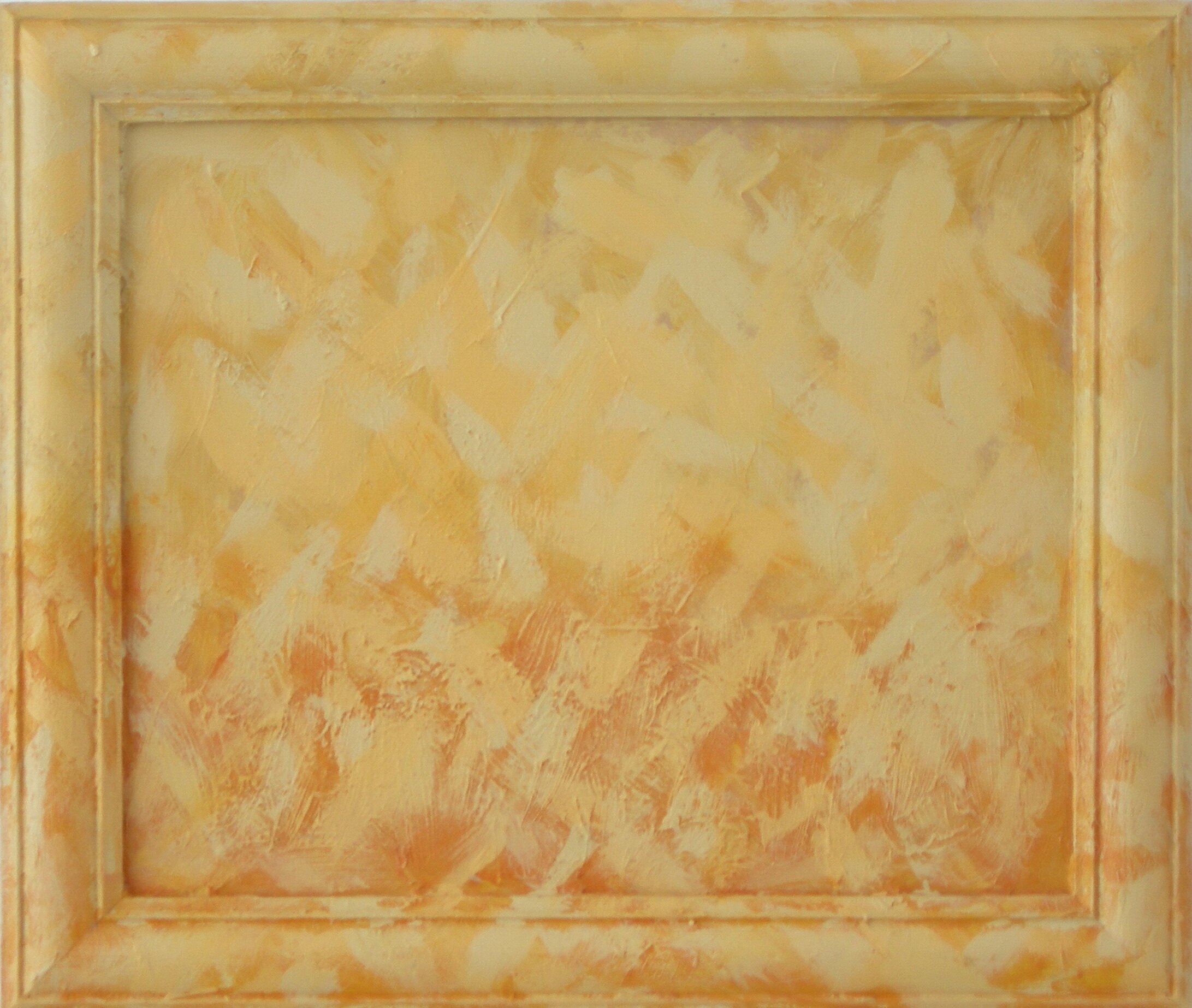 Phillip Flockhart: 'Ochre II  ', 2008 , Abstract. Acrylic on found material.  SOLD Signed numbered and dated A4 Print only Limited Edition of 100...
