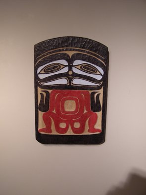 Phil Parkes: 'Tlikrit Ancestral House Board   Traditional', 2007 Wood Sculpture, Culture.  Tlikrit Ancestral House Board ( Traditional) Relief Carving in PoplarHandcarved and Painted in traditional style. ...