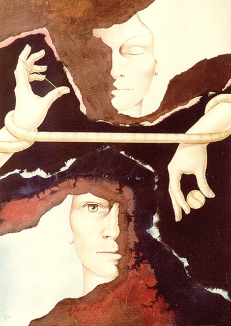 Philip Hallawell  'Animus Et  Anima 2', created in 1982, Original Illustration.