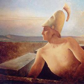 Philip Hallawell: 'The Sentry', 1986 Oil Painting, Mythology. Artist Description: 