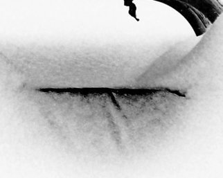 C. A. Hoffman: 'Crevice II', 2010 Black and White Photograph, Abstract Landscape.  This is an original photo that has been digitally- painted to create an original work of art.                                                                                                 ...
